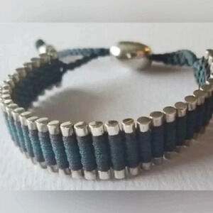 Authentic Links of London casual statement unisex blue friendship bracelet OS